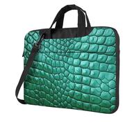 WZYCWB Emerald crocodile leather 15.6 inch Print Laptop Crossbody Bag/Briefcase, Suitable for Daily Office Use and Business Travel