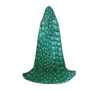 WZYCWB Emerald crocodile leather Print S Hooded Cape | Cosplay Costume, Halloween Anime Party Prop
