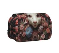 WZYCWB Enchanted Rabbit Patterned Portable Pencil Case ideal for organizing pens in the office or storing makeup brushes