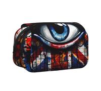 WZYCWB eye color Patterned Portable Pencil Case ideal for organizing pens in the office or storing makeup brushes