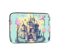 WZYCWB Fairytale Castle 15 inch Printed laptop sleeve for 10-17-inch laptops, perfect for both business and leisure use.