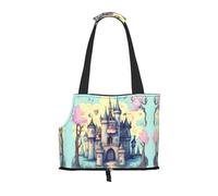 WZYCWB Fairytale Castle Printed Pet Shoulder Bag - Lightweight, Breathable Travel Small Pet Shoulder Bag