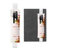 WZYCWB Falling maple leaves Leather Pen Holder Bookmark, Adjustable Leather Pen Holder, Perfect for Back to School Christmas Gifts