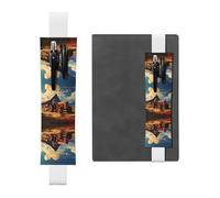 WZYCWB Farm Red Tractor Adjustable Journal Bookmark, Leather Pen Holder Bookmark, Perfect for Back to School Christmas Gift Bookmark Leather Pen Holder,