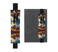 WZYCWB Farm Red Tractor Printed Large-Capacity PVC Pen Holder + Creative Diary Pen Bag Set with Elastic Band Anti-Slip Design