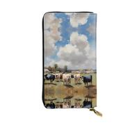 WZYCWB Fashion Leather Wallet A Large Farm. Printed Clutch (7.5x4.1 inches), Casual Coin Wallet