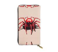 WZYCWB Fashion Leather Wallet Cute Little red Spider Printed Clutch (7.5x4.1 inches), Casual Coin Wallet