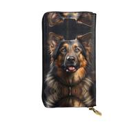 WZYCWB Fashion Leather Wallet German Shepherd Printed Clutch (7.5x4.1 inches), Casual Coin Wallet