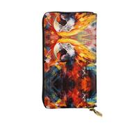 WZYCWB Fashion Leather Wallet Screaming Parrot Printed Clutch (7.5x4.1 inches), Casual Coin Wallet