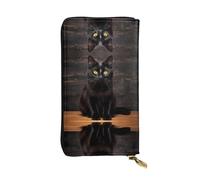 WZYCWB Fashion Leather Wallet Serious Cat Printed Clutch (7.5x4.1 inches), Casual Coin Wallet