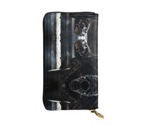 WZYCWB Fashion Leather Wallet Sleeping Skeleton Man Printed Clutch (7.5x4.1 inches), Casual Coin Wallet