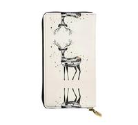 WZYCWB Fashion Leather Wallet Spotted Deer Printed Clutch (7.5x4.1 inches), Casual Coin Wallet