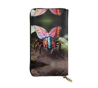 WZYCWB Fashion Leather Wallet Strange Insects Printed Clutch (7.5x4.1 inches), Casual Coin Wallet