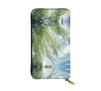 WZYCWB Fashion Leather Wallet Willow Wadding Printed Clutch (7.5x4.1 inches), Casual Coin Wallet