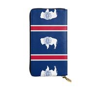 WZYCWB Fashion Leather Wallet Wyoming State Flag Printed Clutch (7.5x4.1 inches), Casual Coin Wallet
