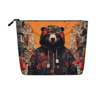 WZYCWB Fashionable Bear Patterned cosmetic bag, travel cosmetic bag, multifunctional storage bag, storage for daily necessities