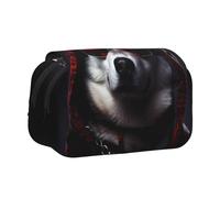 WZYCWB Fashionable dog Patterned Portable Pencil Case ideal for organizing pens in the office or storing makeup brushes