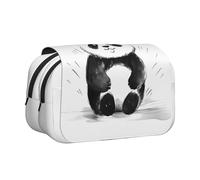 WZYCWB fat panda Patterned Portable Pencil Case ideal for organizing pens in the office or storing makeup brushes