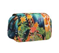 WZYCWB Fellow Giraffe Patterned Portable Pencil Case ideal for organizing pens in the office or storing makeup brushes