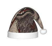 WZYCWB Fierce giant wolf Patterned Christmas Hats for Kids, Cute Pointed Hats, Christmas Party Decorations and Gifts for Family Gatherings