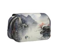 WZYCWB fig. enchanting scenery Patterned Portable Pencil Case ideal for organizing pens in the office or storing makeup brushes