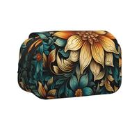 WZYCWB Fine textured petals Patterned Portable Pencil Case ideal for organizing pens in the office or storing makeup brushes