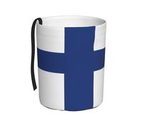 WZYCWB Finnish Flag Hanging car Trash can, Suitable for SUV, Truck and car, as a Foldable car Storage Box Accessories, Practical and Convenient, Practical Accessories