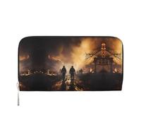 WZYCWB Firefighters fighting fires Printed zippered wallet perfect for travel, business, and everyday wear. Holds cell phones and cash.