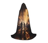 WZYCWB Firefighters fighting fires S Patterned Hooded Cape Cosplay Costume - Holiday Party Costume Props