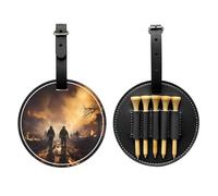 WZYCWB Firefighters Fighting Fires Special Printed Golf tee Storage Bag - Portable Hanging Buckle Design