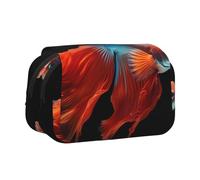 WZYCWB fish with a sad heart Patterned Portable Pencil Case ideal for organizing pens in the office or storing makeup brushes