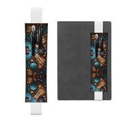 WZYCWB fishscale pattern Adjustable Journal Bookmark, Leather Pen Holder Bookmark, Perfect for Back to School Christmas Gift Bookmark Leather Pen Holder,