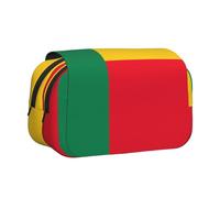 WZYCWB Flag of Benin Patterned Portable Pencil Case ideal for organizing pens in the office or storing makeup brushes
