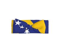 WZYCWB Flag of Bosnia and Herzegovina Bow Headband Children Elastic Bow Hair Accessories 0-6 Months Hair Bows for Newborns Infants Toddlers