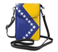 WZYCWB Flag of Bosnia and Herzegovina Lightweight leather crossbody phone bag, women's shoulder bag cell phone wallet, travel bag with credit card slots,