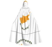 WZYCWB Flag of Cyprus Patterned Hooded Cape | Perfect for Halloween, masquerade, and themed parties.