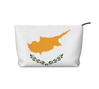 WZYCWB Flag of Cyprus Patterned Toiletry Storage Bag, Essential for organizing Cosmetics and Skincare Products.