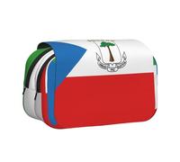 WZYCWB Flag of Equatorial Guinea Patterned Portable Pencil Case ideal for organizing pens in the office or storing makeup brushes