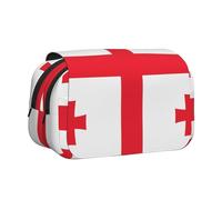 WZYCWB Flag of Georgia Patterned Portable Pencil Case ideal for organizing pens in the office or storing makeup brushes