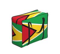 WZYCWB Flag of Guyana Portable Shopping Storage Bag for Adults, One Size, Polyester, Zippered, 53x40x23 cm