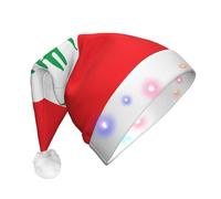 WZYCWB Flag of Lebanon Adult New Year Christmas hat, with LED lights, unisex plush Christmas hat, New Year Christmas party gift