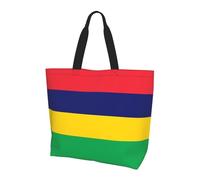 WZYCWB Flag of Mauritius Printed Tote Bag - Shoulder Bag - Suitable for Travel, Yoga, Beach, Commute, Shopping - Gift for Men and Women