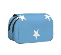 WZYCWB Flag of Micronesia Patterned Portable Pencil Case ideal for organizing pens in the office or storing makeup brushes
