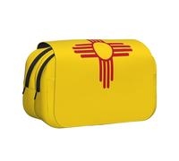 WZYCWB Flag of New Mexico Patterned Portable Pencil Case ideal for organizing pens in the office or storing makeup brushes