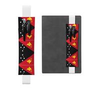 WZYCWB Flag of Papua New Guinea Leather Pen Holder Bookmark, Adjustable Leather Pen Holder, Perfect for Back to School Christmas Gifts