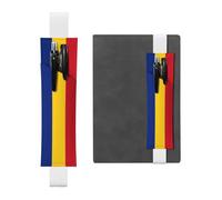 WZYCWB Flag of Romania Adjustable Journal Bookmark, Leather Pen Holder Bookmark, Perfect for Back to School Christmas Gift Bookmark Leather Pen Holder,
