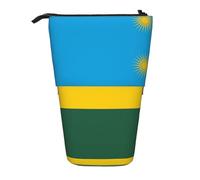 WZYCWB Flag of Rwanda Printed Retractable Pen Holder Suitable for use as a Simple Cosmetic Bag, Wallet, etc.