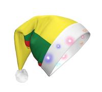 WZYCWB Flag of Senegal Printed Santa hat with LED lights, perfect for Christmas parties, stage performances, and holiday parties.