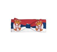 WZYCWB Flag of Serbia Bow Headband Children Elastic Bow Hair Accessories 0-6 Months Hair Bows for Newborns Infants Toddlers