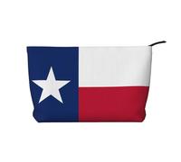 WZYCWB Flag of Texas Corduroy cosmetic bag, women's portable zipper handbag purse, suitable for travel and daily storage, cosmetics